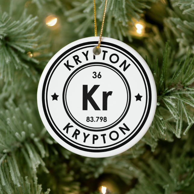 Krypton Element Keramik Ornament (Baum)