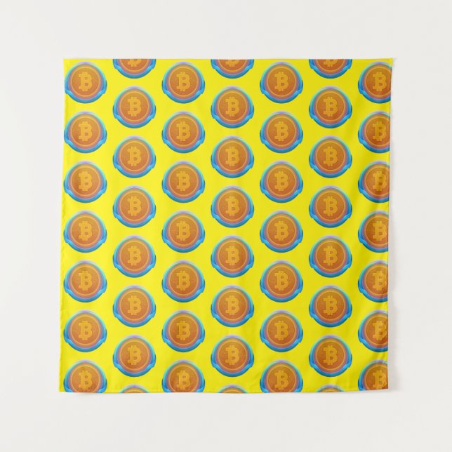 KRYPTOWÄHRUNG-BITCOIN WANDTEPPICH (Vorderseite)