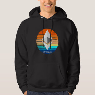 Kryptowährung Ether Blockchain Etereum Retro Suns Hoodie