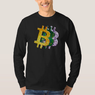Kryptowährung Gelbgrünes Hartglas Lilac Bi T-Shirt