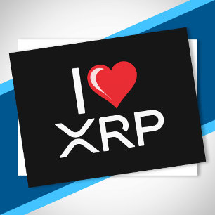 Kryptowährung I Liebe XRP Krypto Zitat Niedliches Postkarte