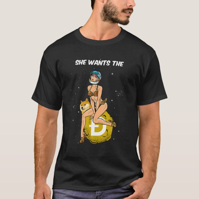 Kryptowährung Sie Will den Dogecoin Doge Crypto T-Shirt (Vorderseite)