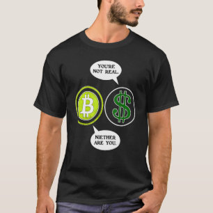 Kryptowährung und altmodischer Dollar existieren T-Shirt