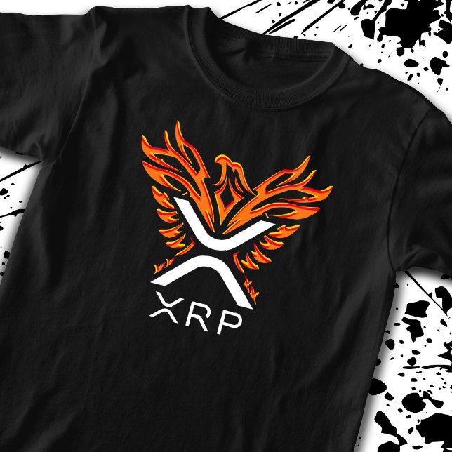 Kryptowährung XRP Crypto Orange Rising Phoenix T-Shirt (Von Creator hochgeladen)