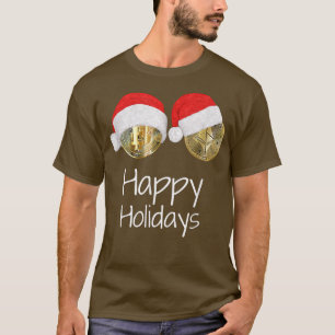 Kryptowährungen Bitcoin Ethereum Weihnachtsmannmüt T-Shirt