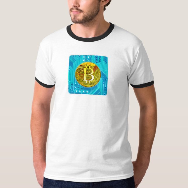 Kryptowährungs-Bitcoin & Chip T-Shirt (Vorderseite)