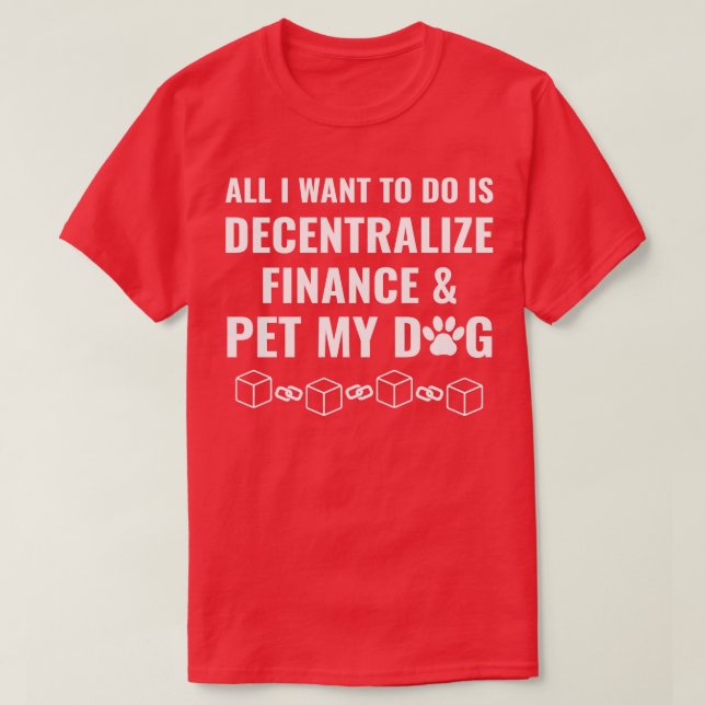 Kryptowährungs-Blockchain Ether ETH Dezentralisier T-Shirt (Design vorne)