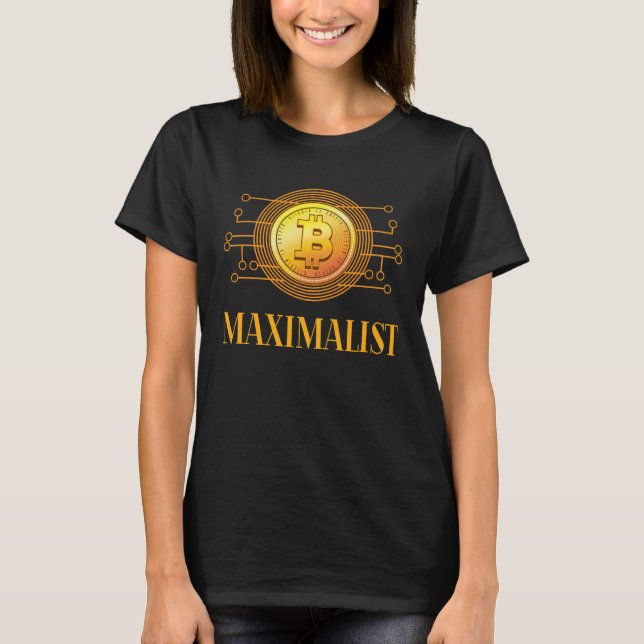 Kryptowährungsbitcoin Maximalist Blockchain T-Shirt (Vorderseite)