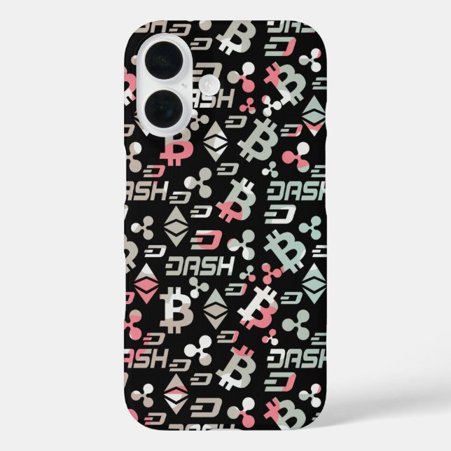 Kryptowährungsfarbiges digitales Geldmuster Case-Mate iPhone Hülle (Rückseite)