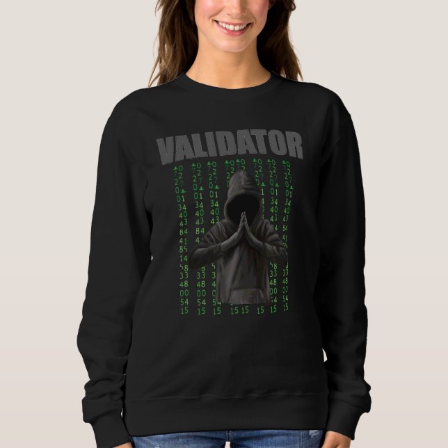 Kryptowährungsvalidator 1 sweatshirt (Vorderseite)