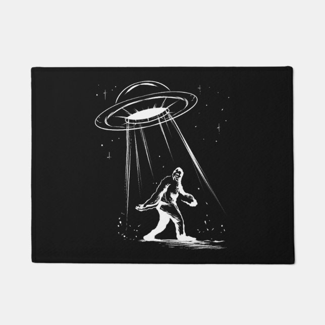 Kryptozoologie Bigfoot Alien für Männer Halloween Fußmatte (Vorderseite)