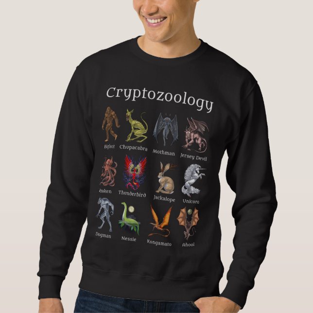 Kryptozoologie Kreaturen Sweatshirt (Vorderseite)