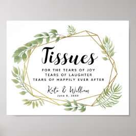 Krystal foliage Zeremonie Gewebe Hochzeitszeichen Poster