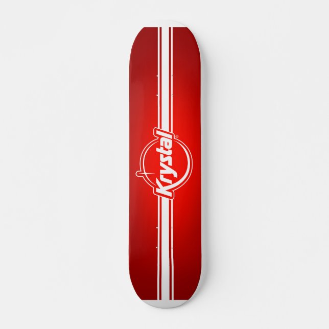 Krystal Logo mit Streifen-Skateboard Skateboard (Vorne)