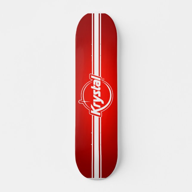 Krystal-Logo mit Strip-Skateboard Skateboard (Vorne)