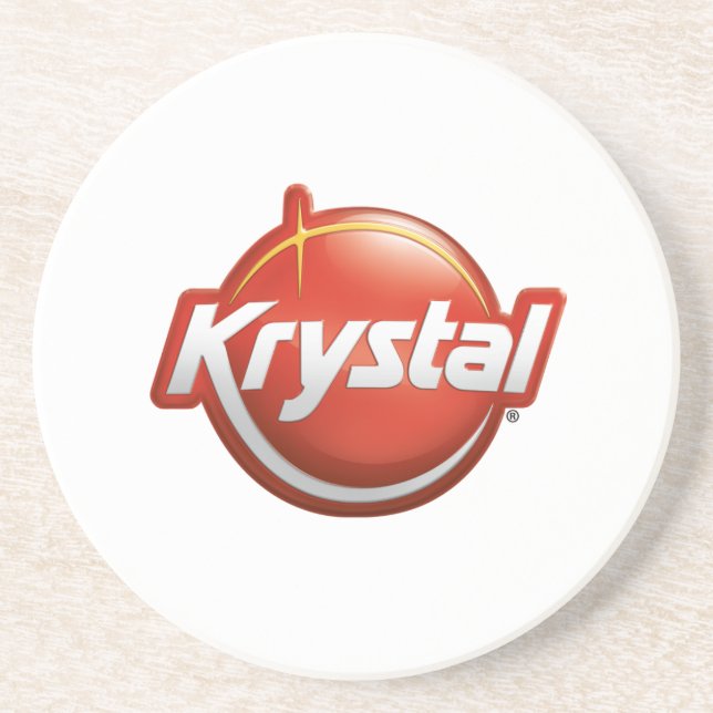 Krystal Logo-Untersetzer im Weiß Untersetzer (Vorne)