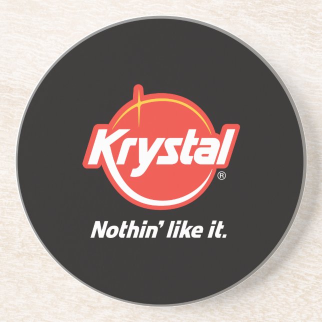 Krystal Logo-Untersetzer Sandstein Untersetzer (Vorne)