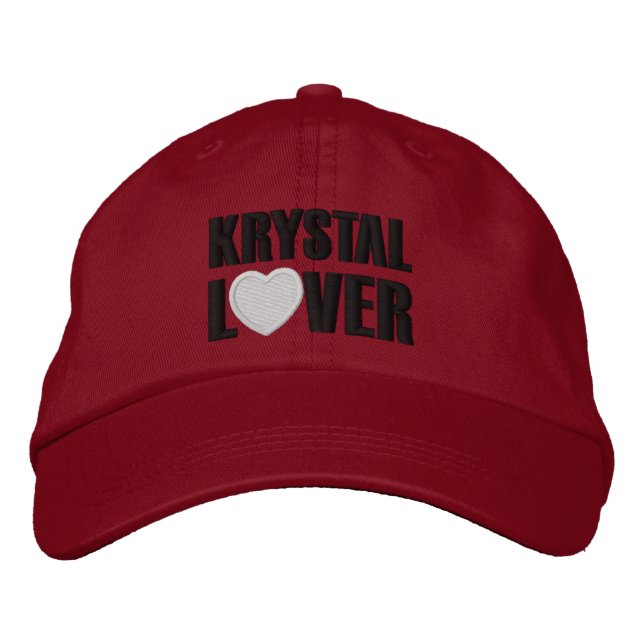 Krystal Lover Bestickte Baseballkappe (Vorderseite)