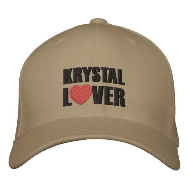 Krystal Lover Bestickte Baseballkappe (Vorderseite)