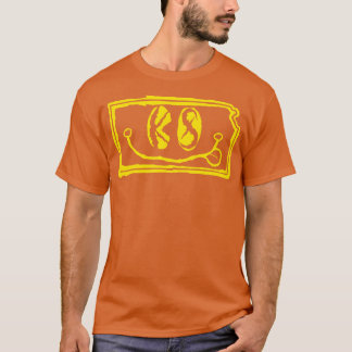 KS Eyes Kansas Grunge Lächeln Gesicht gelb T-Shirt