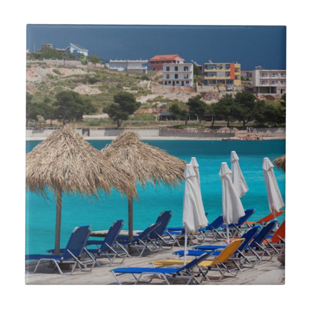 Ksamil, Stadtstrand Fliese (Vorderseite)