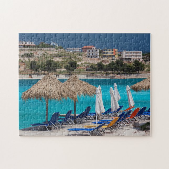 Ksamil, Stadtstrand Puzzle (Horizontal)