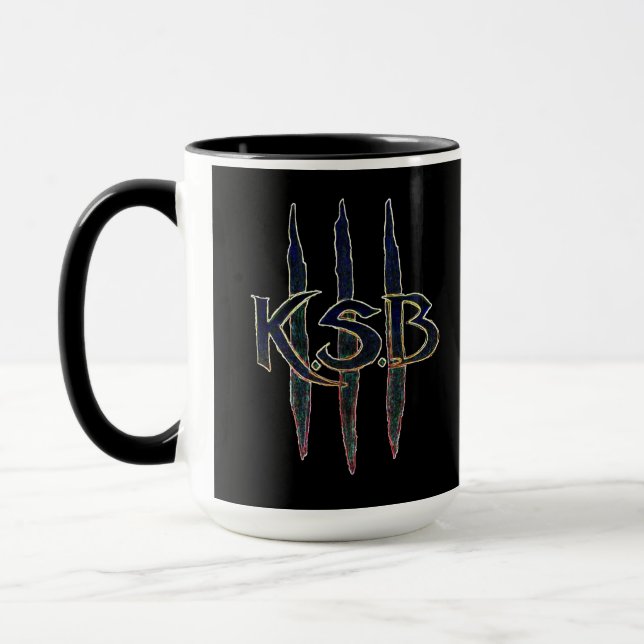KSB blaues Schmutz-Logo Tasse (Links)