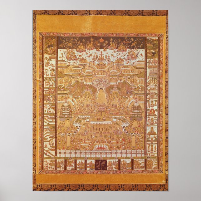 Kshitigarbha, Richter der Hölle, aus Dunhuang Poster (Vorne)