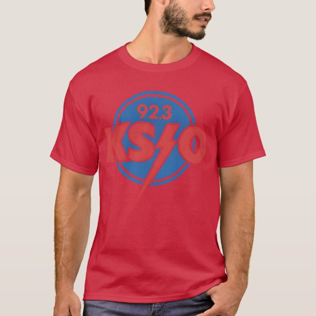 KSJO 92.3 Rock Radio Logo T - Shirt - Retro Bolt D (Vorderseite)