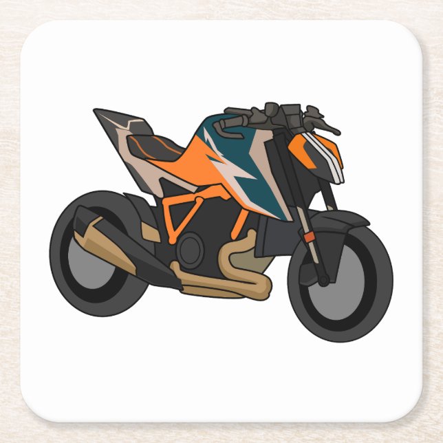 KTM 1290 SuperDuke simple style Rechteckiger Pappuntersetzer (Vorderseite)