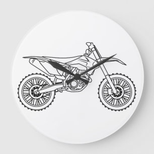 KTM Motocross line art Große Wanduhr