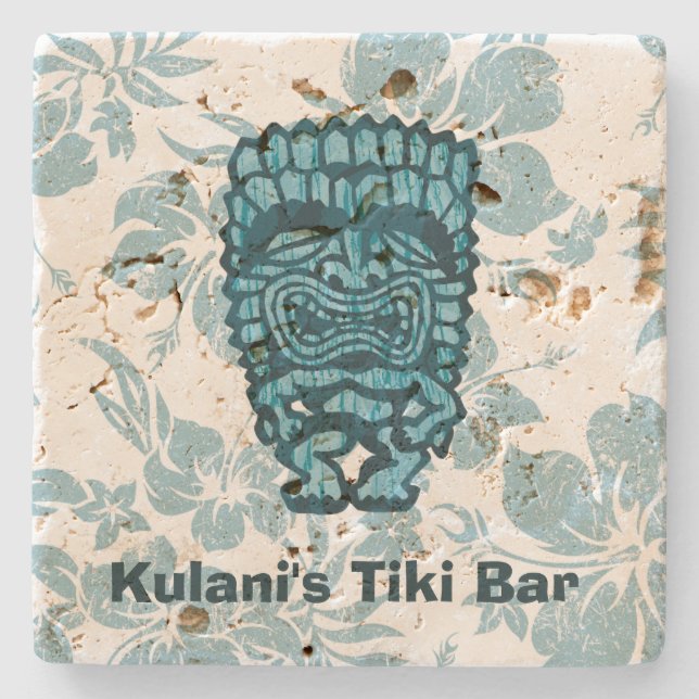 Ku-Tiki Hawaiian Customizable Tiki Bar Untersetzer (Vorderseite)