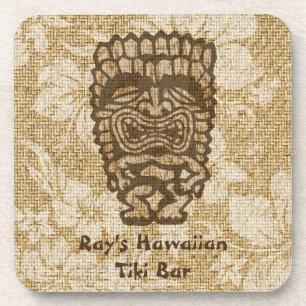 Ku-Tiki hawaiisches Tiki Bar-Korken-unterstützte Getränkeuntersetzer