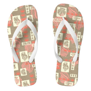 Kua Bay Hawaiian Unterwasser-Muscheln - Koralle Flip Flops