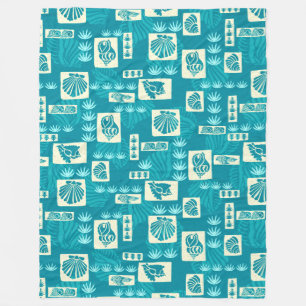 Kua Bay Hawaiianische Muscheln Fleecedecke