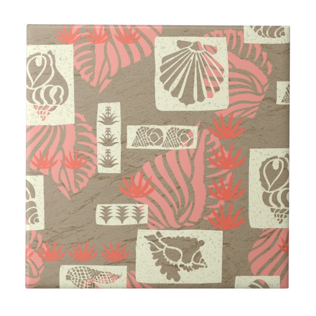 Kua Bay Hawaiianische Muscheln Fliese (Vorderseite)