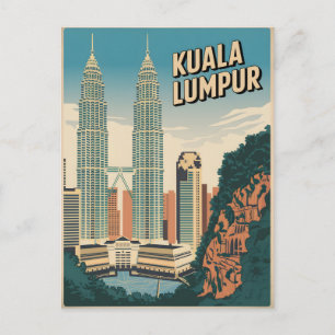 Kuala Lumpur im Vintage-Stil Postkarte