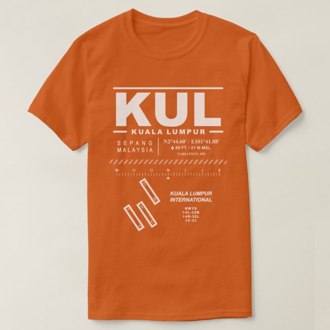 Kuala Lumpur Internationaler Flughafen KUL T - Shi T-Shirt (Design vorne)
