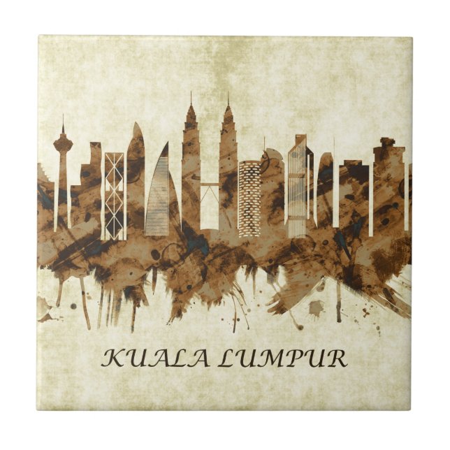 Kuala Lumpur Malaysia City Fliese (Vorderseite)