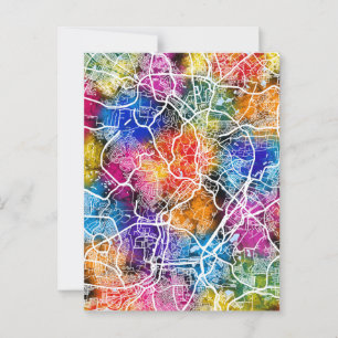 Kuala Lumpur Malaysia City Map Postkarte