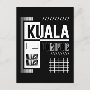 Kuala Lumpur Malaysia Moderne urbane Typografie De Postkarte