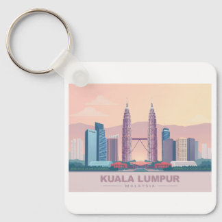 Kuala Lumpur Malaysia Pastel Travel Schlüsselanhänger
