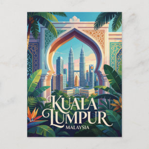 Kuala Lumpur Malaysia Petronas Türme Reise Postkarte