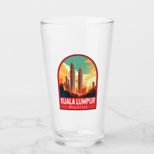 Kuala Lumpur Malaysia Reise Kunst Vintage Glas