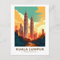 Kuala Lumpur Malaysia Reise Kunst Vintage
