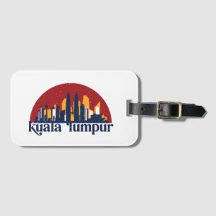 Kuala Lumpur Malaysia Retro City Skyline City City Gepäckanhänger