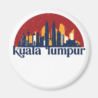 Kuala Lumpur Malaysia Retro City Skyline City City