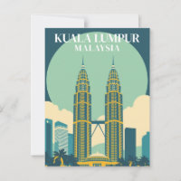 Kuala Lumpur Malaysia Retro Towers Stadtbild