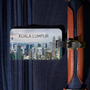 Kuala Lumpur Malaysia Skyline Vintag Souvenir Gepäckanhänger