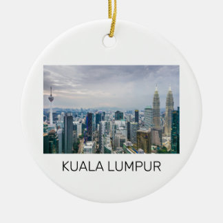 Kuala Lumpur Malaysia Skyline Vintag Souvenir Keramik Ornament